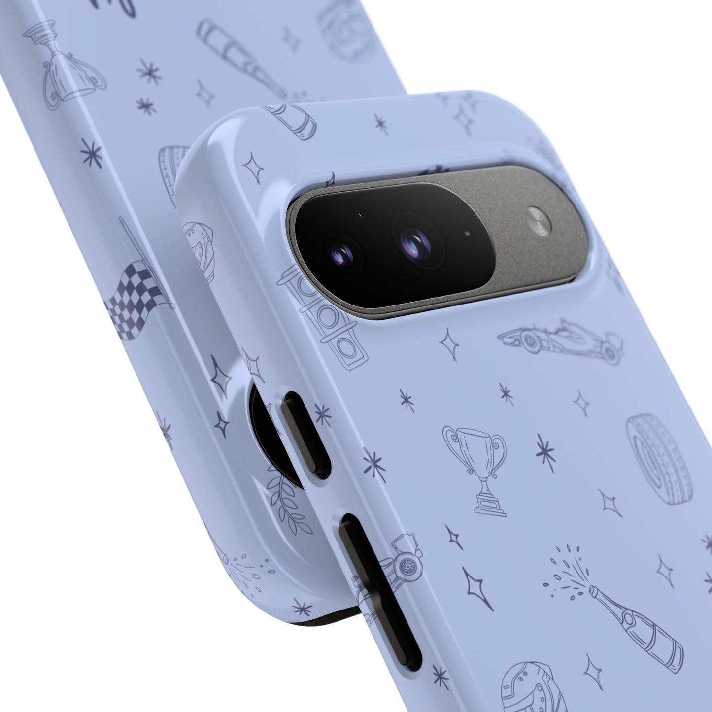 Blue Doodle "Simply Lovely" F1 Phone Case Design