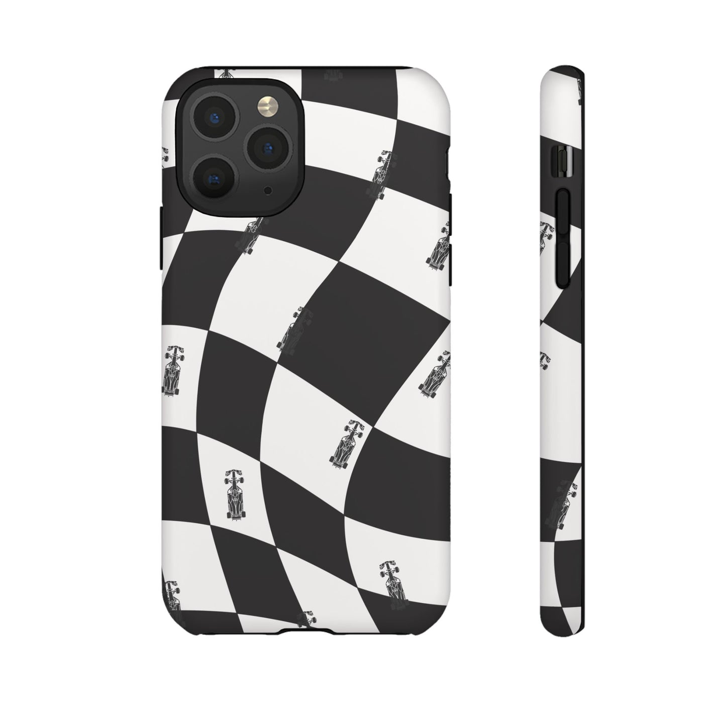 F1 Phone Case Black and White Checkered Design, Trendy F1 Gift, Formula 1 Gift, Cute F1 Phone Case, Unique Formula One Phone Case