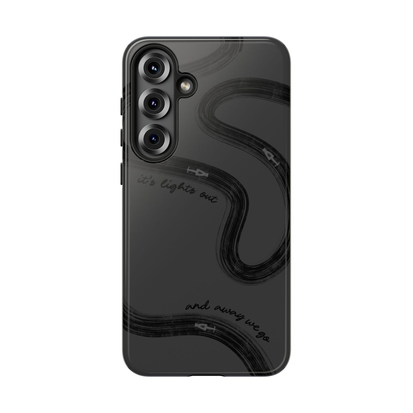 F1 Phone Case Monochrome Black Painted "its lights out and away we go", Trendy F1 Gift, Formula 1 Gift, Cute F1 Phone Case, Phone Case