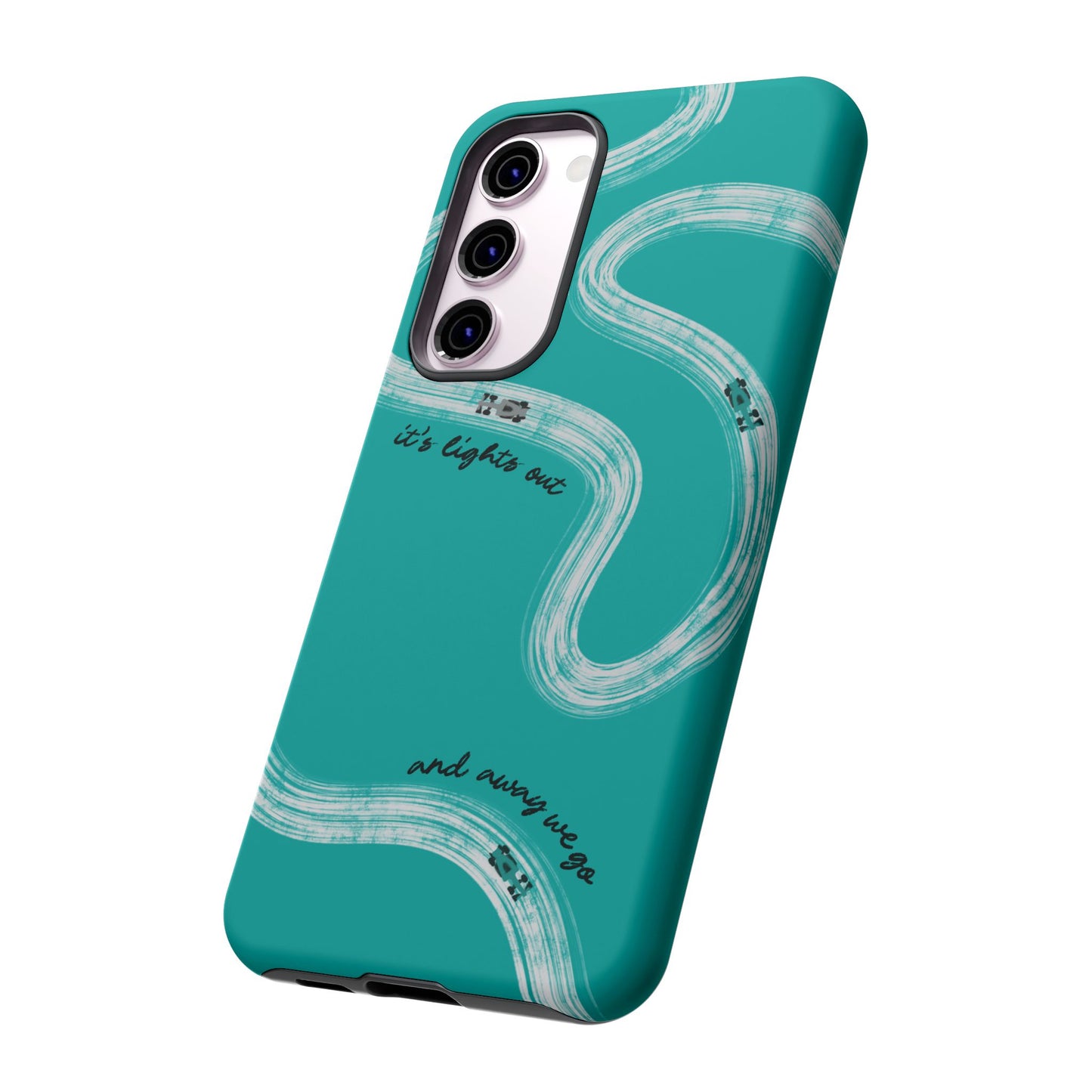 Mercedes F1 Phone Case Painted "its lights out and away we go", Trendy F1 Gift, Formula 1 Gift, Cute F1 Phone Case