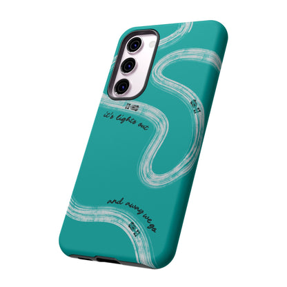 Mercedes F1 Phone Case Painted "its lights out and away we go", Trendy F1 Gift, Formula 1 Gift, Cute F1 Phone Case