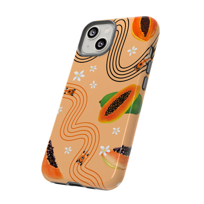 Orange F1 McLaren and Papaya Phone Case, Trendy F1 Gift, Formula 1 Gift, Cute Fruit F1 Phone Case, Unique Phone Case