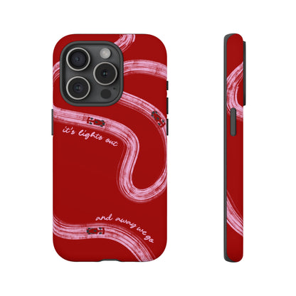 Red and Pink Lights Out F1 Phone Case Design, Trendy F1 Gift, Formula 1 Gift, Cute F1 Phone Case, Unique Formula One Phone Case
