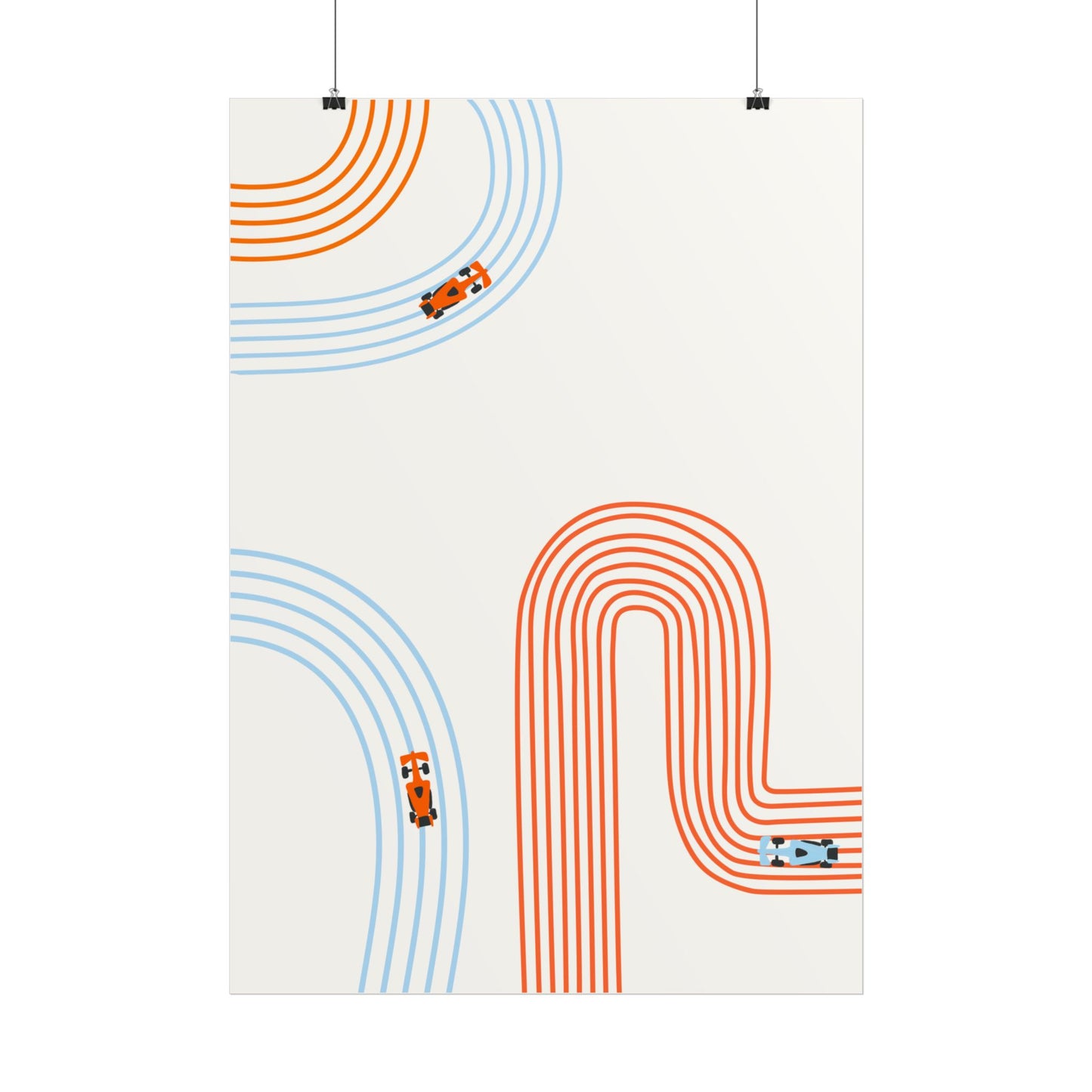 McLaren F1 Abstract Art Poster | Minimalist F1 Art - EU Sizing (Physical Print)