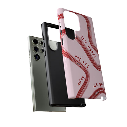 Pink and Red Lights Out F1 Phone Case Design, Trendy F1 Gift, Formula 1 Gift, Cute F1 Phone Case, Unique Formula One Phone Case