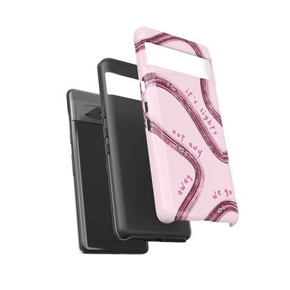 Pink Lights Out F1 Phone Case Design, Trendy F1 Gift, Formula 1 Gift, Cute F1 Phone Case, Unique Formula One Phone Case