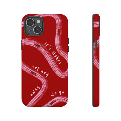Red and Pink Lights Out F1 Phone Case Design, Trendy F1 Gift, Formula 1 Gift, Cute F1 Phone Case, Unique Formula One Phone Case