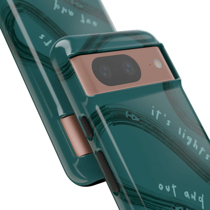 Teal Lights Out F1 Phone Case Design, Trendy F1 Gift, Formula 1 Gift, Cute F1 Phone Case, Unique Formula One Phone Case