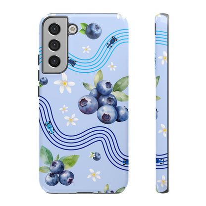 Blue F1 Williams and Blueberries Phone Case, Trendy F1 Gift, Formula 1 Gift, Cute Fruit F1 Phone Case, Unique Phone Case