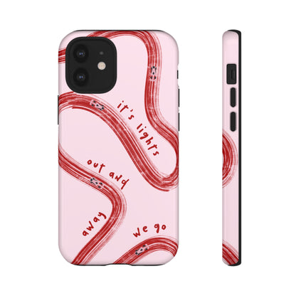 Pink and Red Lights Out F1 Phone Case Design, Trendy F1 Gift, Formula 1 Gift, Cute F1 Phone Case, Unique Formula One Phone Case
