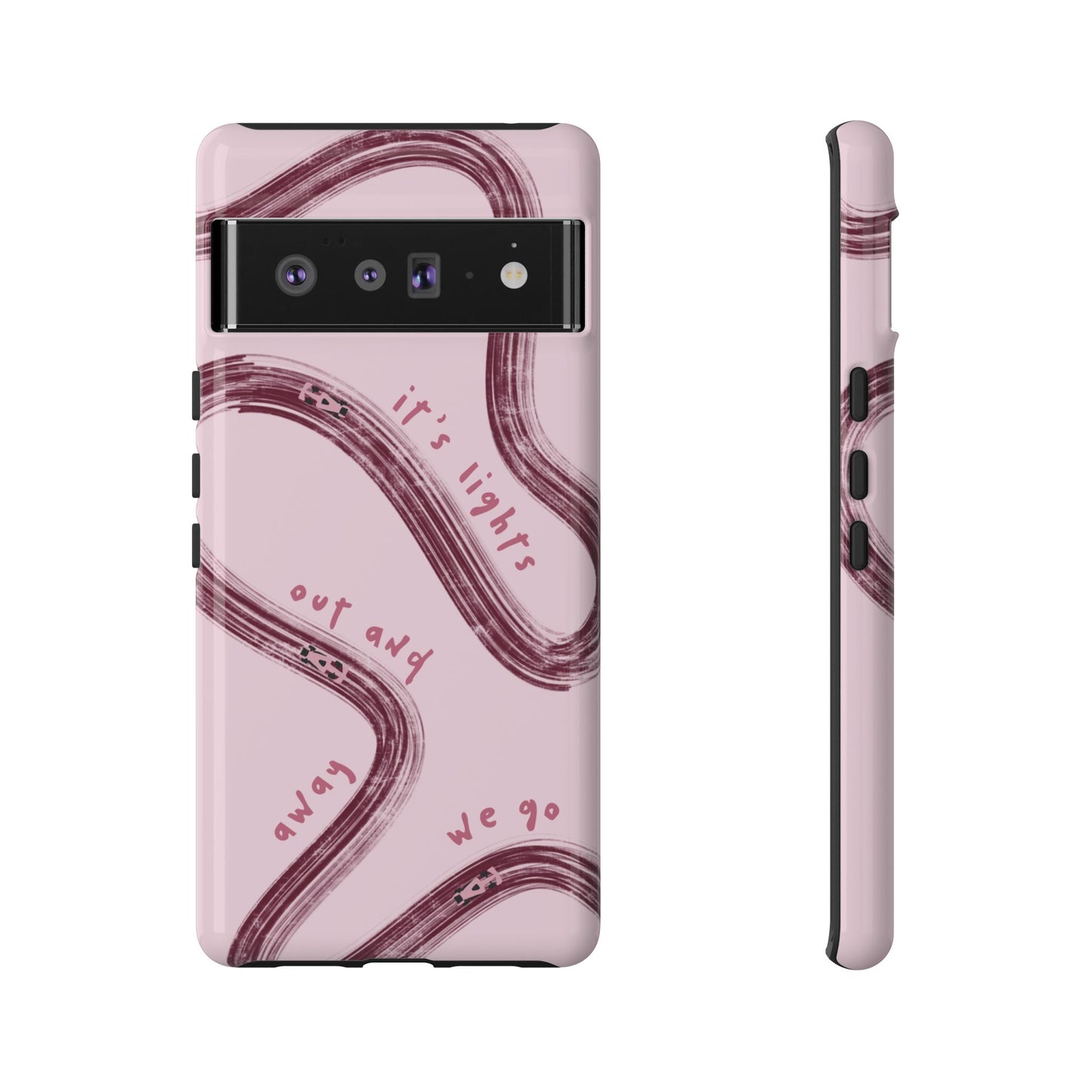 Pink Lights Out F1 Phone Case Design, Trendy F1 Gift, Formula 1 Gift, Cute F1 Phone Case, Unique Formula One Phone Case