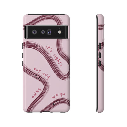 Pink Lights Out F1 Phone Case Design, Trendy F1 Gift, Formula 1 Gift, Cute F1 Phone Case, Unique Formula One Phone Case