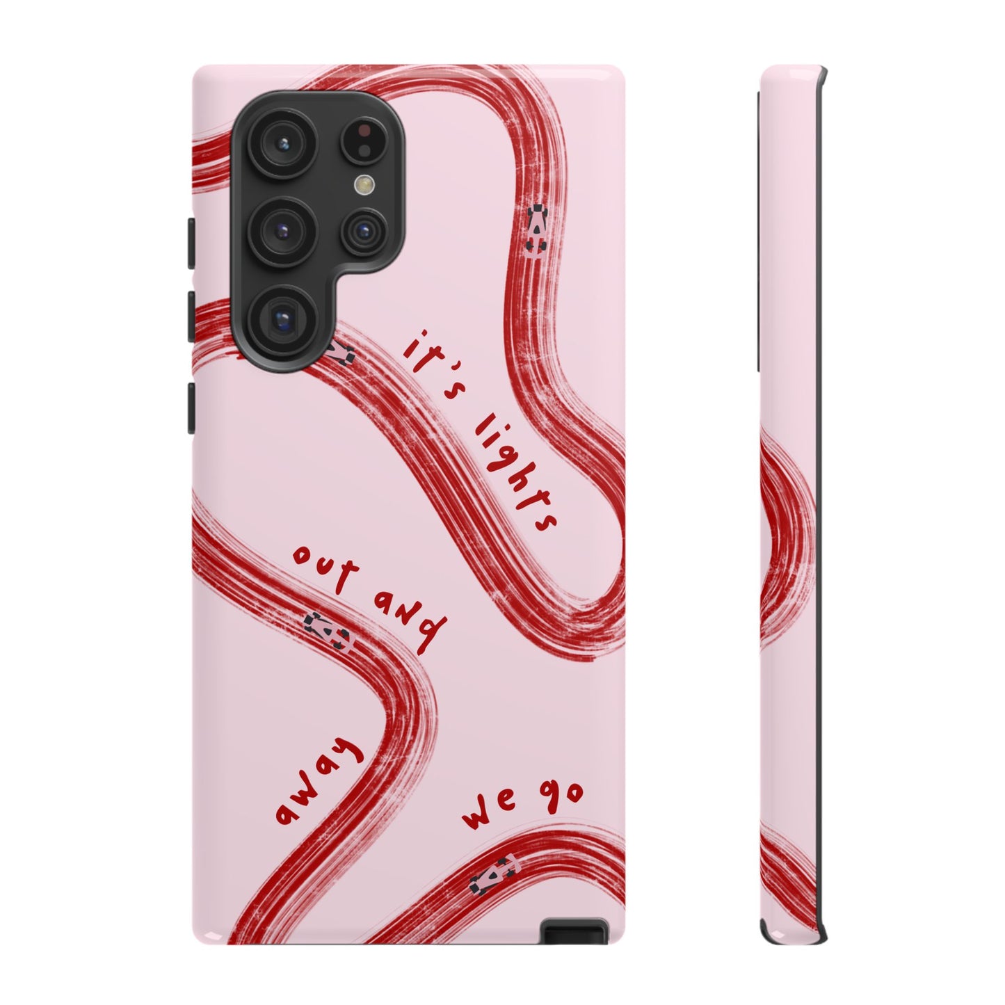 Pink and Red Lights Out F1 Phone Case Design, Trendy F1 Gift, Formula 1 Gift, Cute F1 Phone Case, Unique Formula One Phone Case