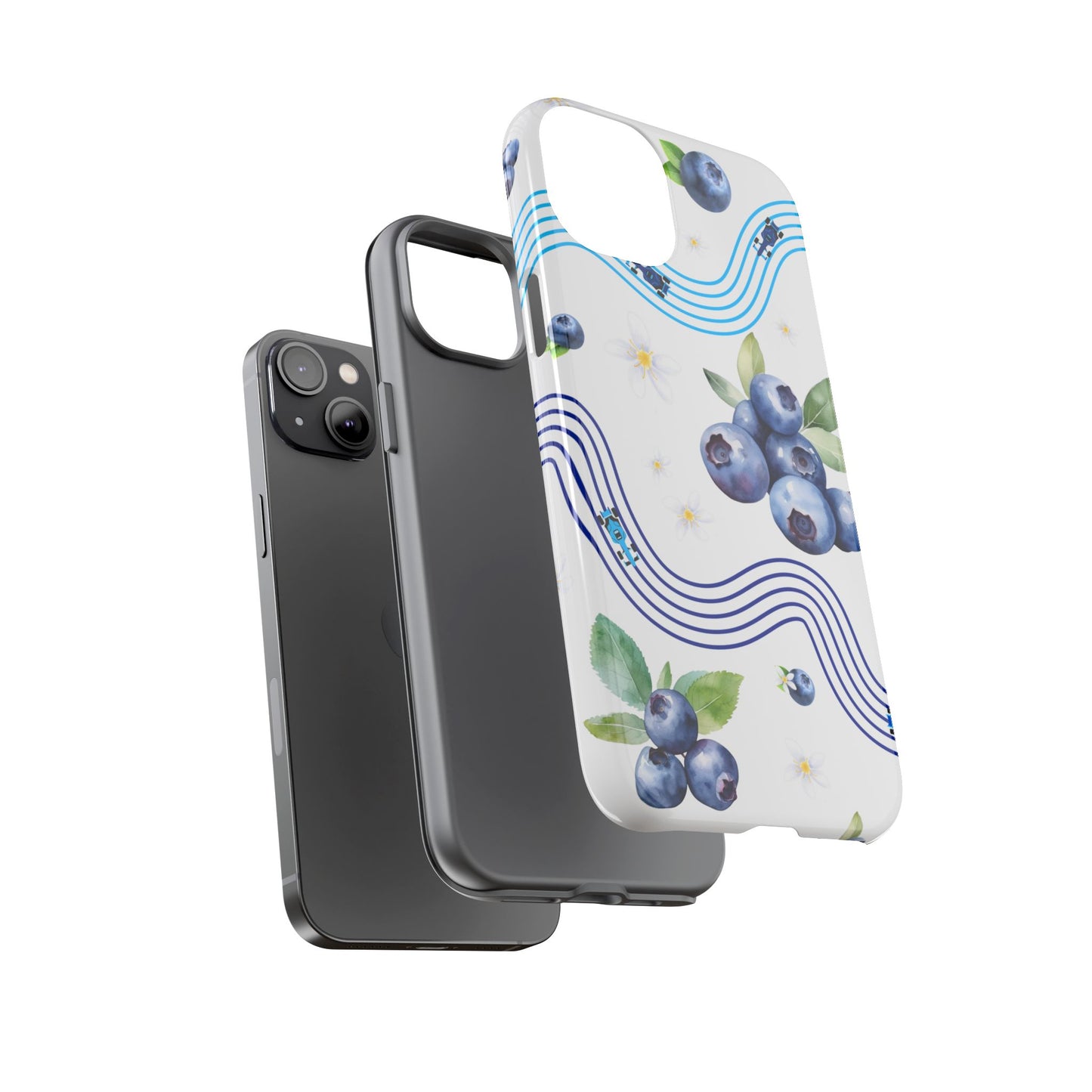 F1 Williams and Blueberries Phone Case, Trendy F1 Gift, Formula 1 Gift, Cute Fruit F1 Phone Case, Unique Phone Case