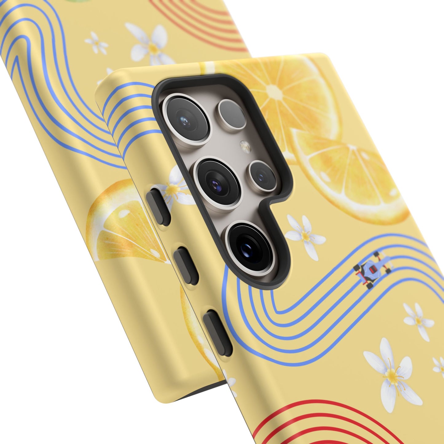 Yellow F1 Racing Bulls and Lemons Phone Case, Trendy F1 Gift, Formula 1 Gift, Cute Fruit F1 Phone Case, Unique Phone Case