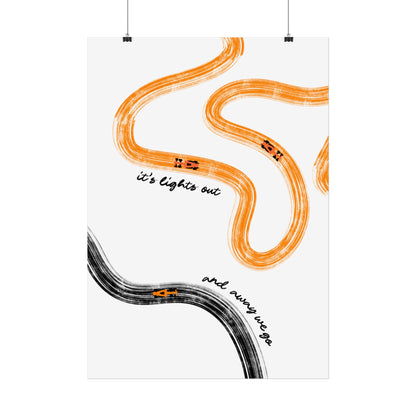 F1 McLaren Orange and Black Giclée Print Poster | Minimalist F1 Art - EU SIZING (Physical Print)