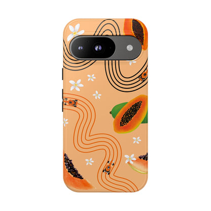 Orange F1 McLaren and Papaya Phone Case, Trendy F1 Gift, Formula 1 Gift, Cute Fruit F1 Phone Case, Unique Phone Case