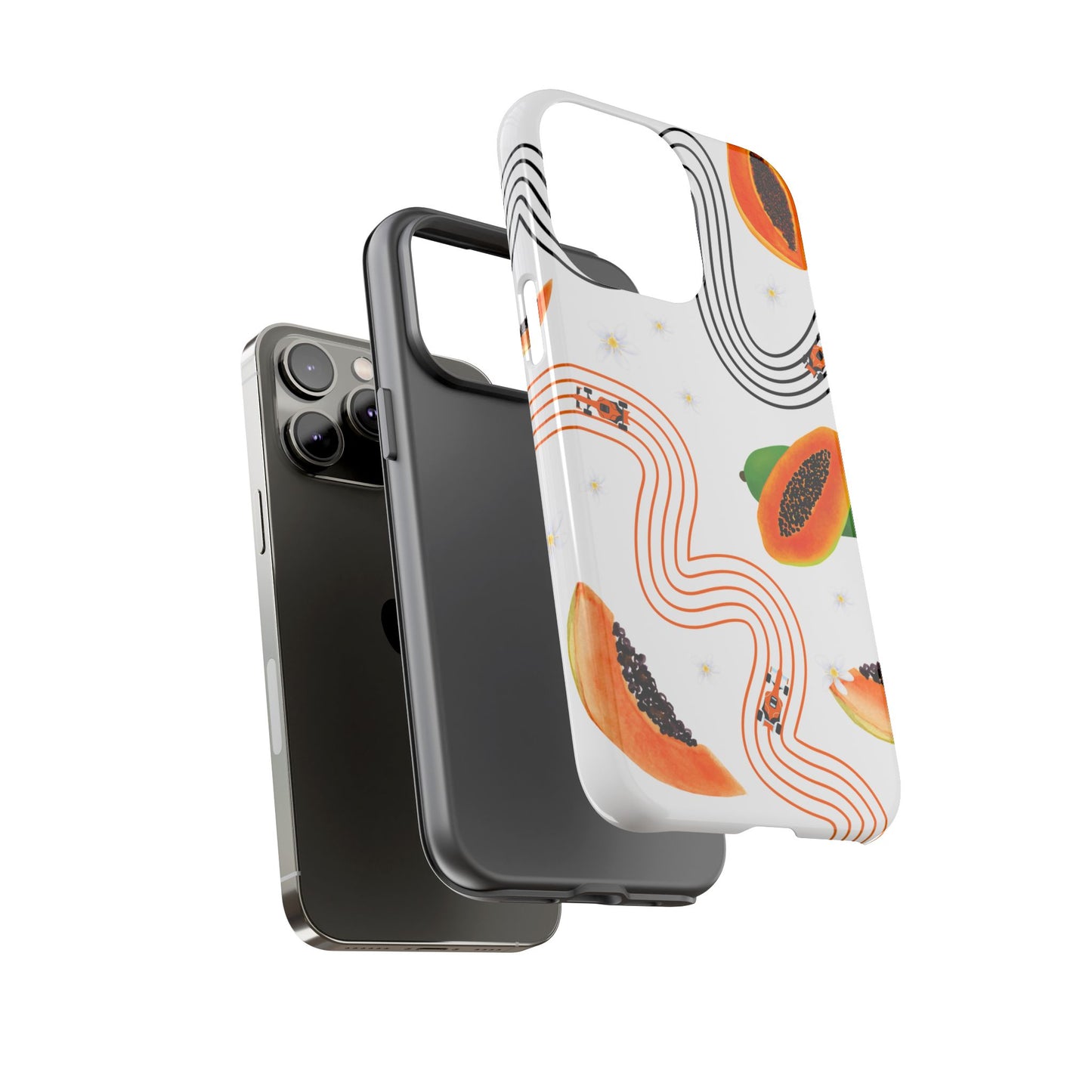 F1 McLaren and Papaya Phone Case , Trendy F1 Gift, Formula 1 Gift, Cute Fruit F1 Phone Case, Unique Phone Case