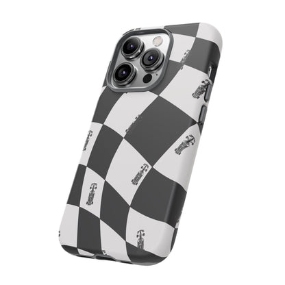 F1 Phone Case Black and White Checkered Design, Trendy F1 Gift, Formula 1 Gift, Cute F1 Phone Case, Unique Formula One Phone Case