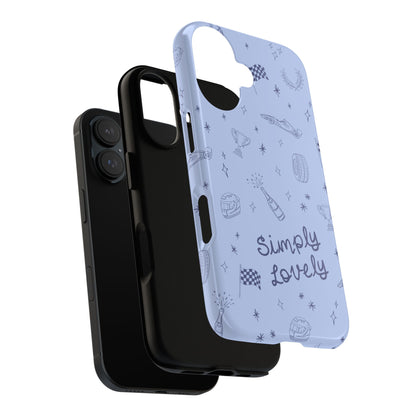 Blue Doodle "Simply Lovely" F1 Phone Case Design