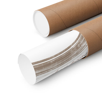 Neutral Beige F1 Matte Horizontal Poster | US SIZING