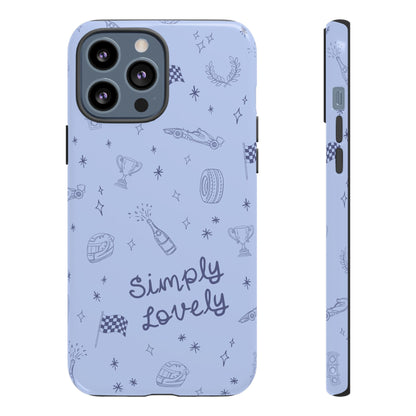 Blue Doodle "Simply Lovely" F1 Phone Case Design