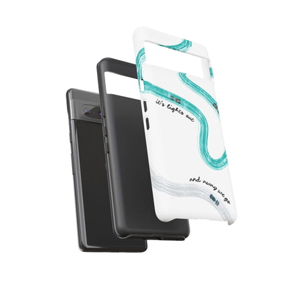 Mercedes F1 Phone Case Painted "its lights out and away we go", Trendy F1 Gift, Formula 1 Gift, Cute F1 Phone Case