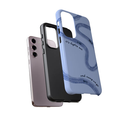 F1 Phone Case Monochrome Blue Painted "its lights out and away we go", Trendy F1 Gift, Formula 1 Gift, Cute F1 Phone Case, Phone Case