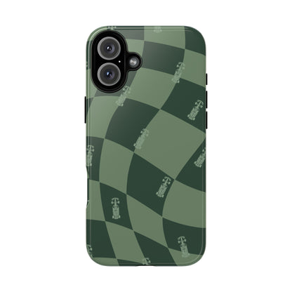 F1 Phone Case Green Checkerboard Design, Trendy F1 Gift, Formula 1 Gift, Cute F1 Phone Case, Unique Formula One Phone Case