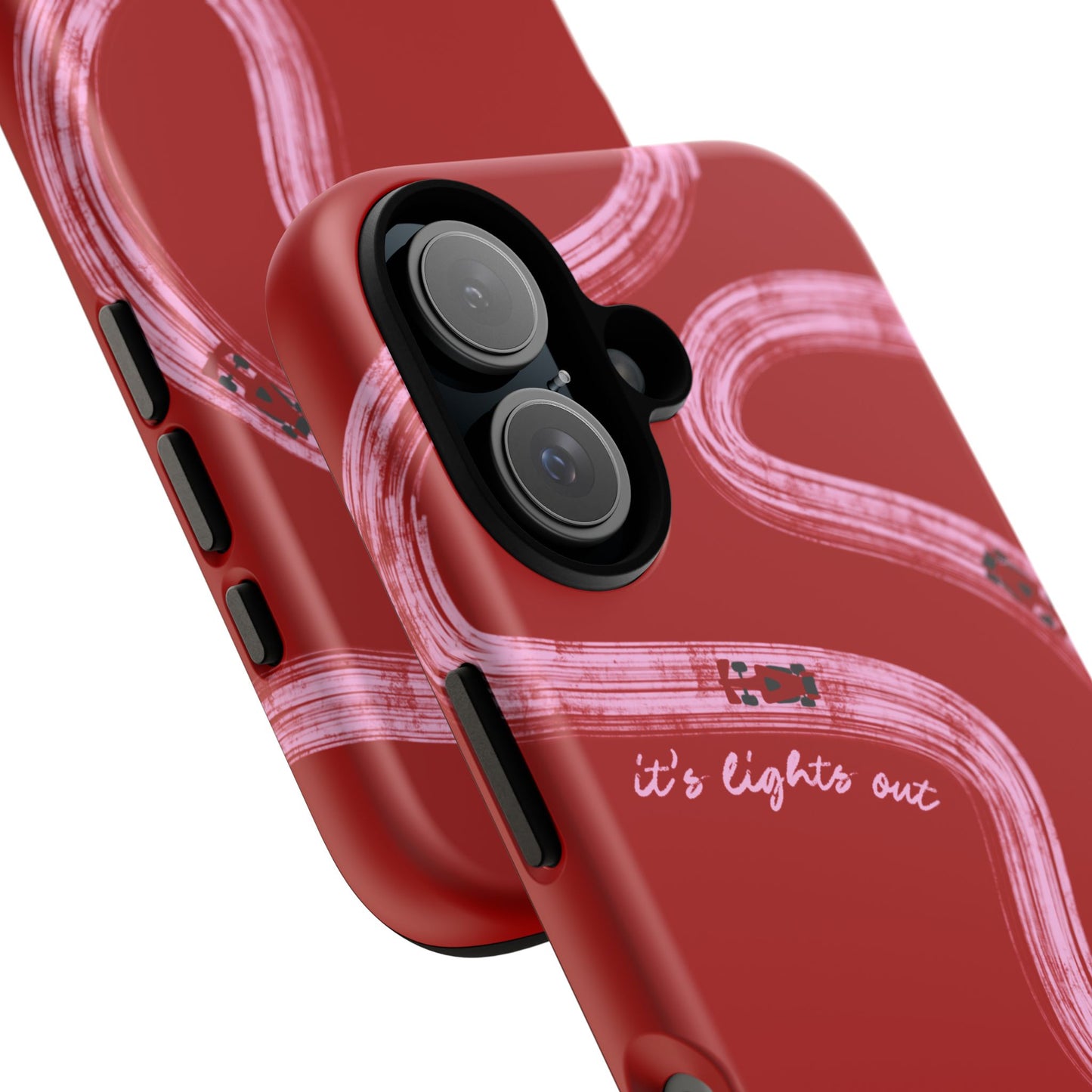 Red and Pink Lights Out F1 Phone Case Design, Trendy F1 Gift, Formula 1 Gift, Cute F1 Phone Case, Unique Formula One Phone Case