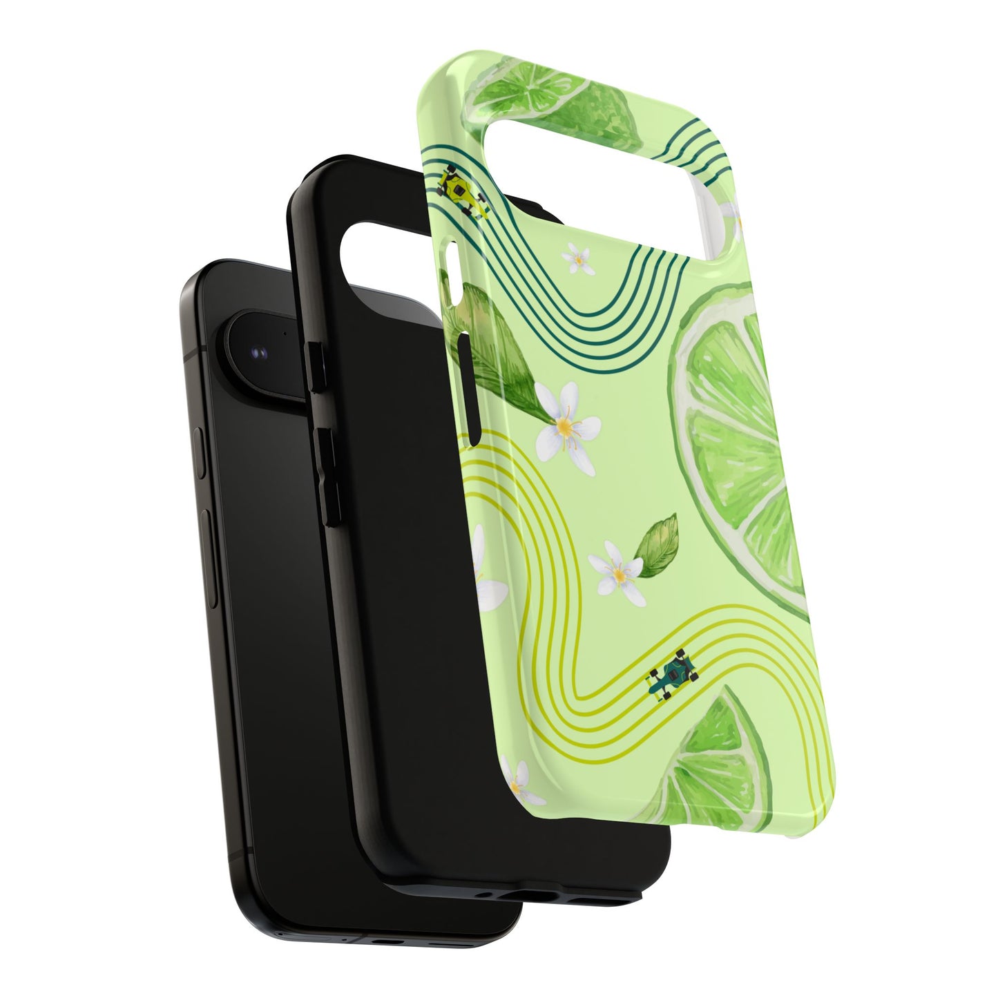 Green F1 Aston Martin and Lime Phone Case, Trendy F1 Gift, Formula 1 Gift, Cute Fruit F1 Phone Case, Unique Phone Case