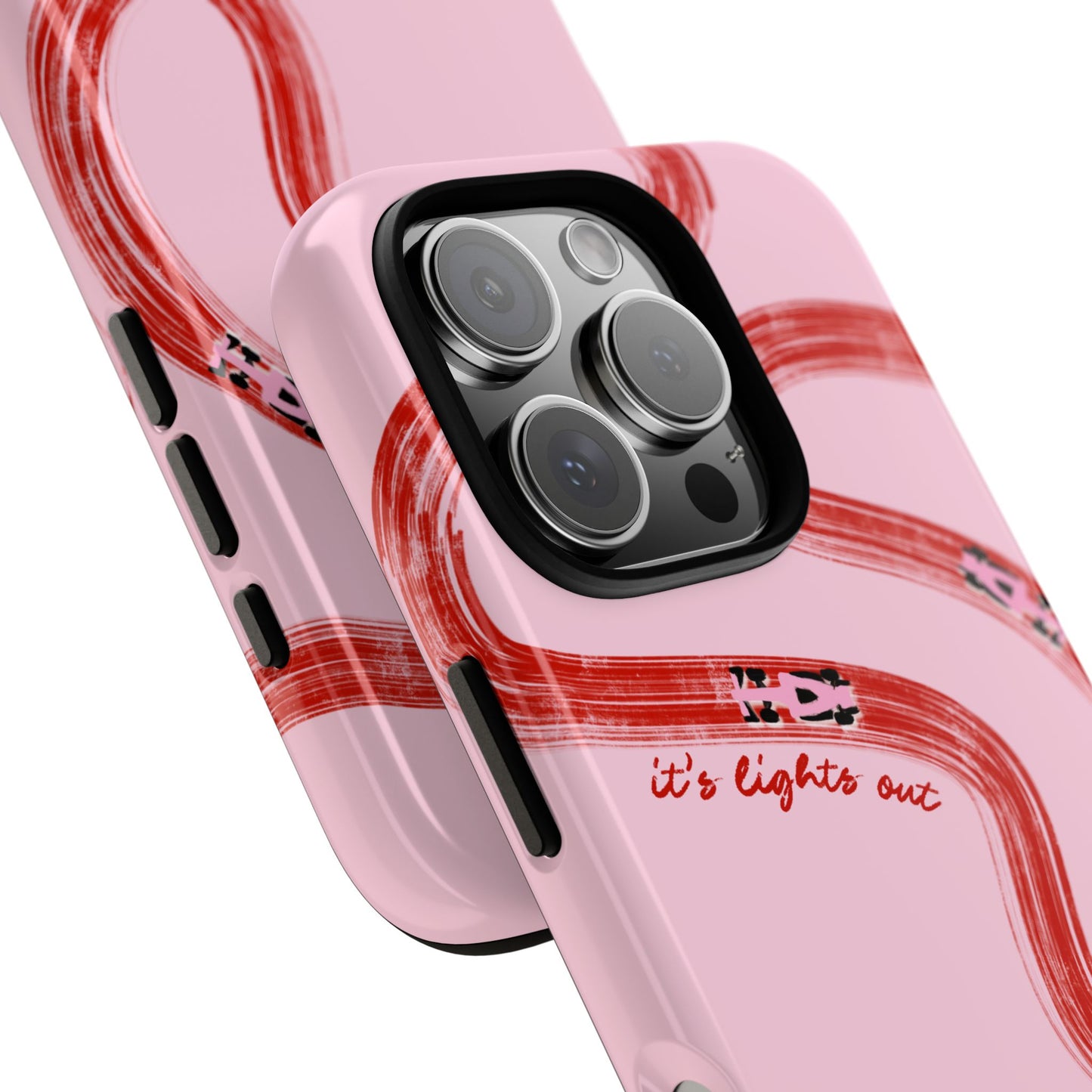 F1 Phone Case Pink and Red Painted "its lights out and away we go", Trendy F1 Gift, Formula 1 Gift, Cute F1 Phone Case, Unique Phone Case