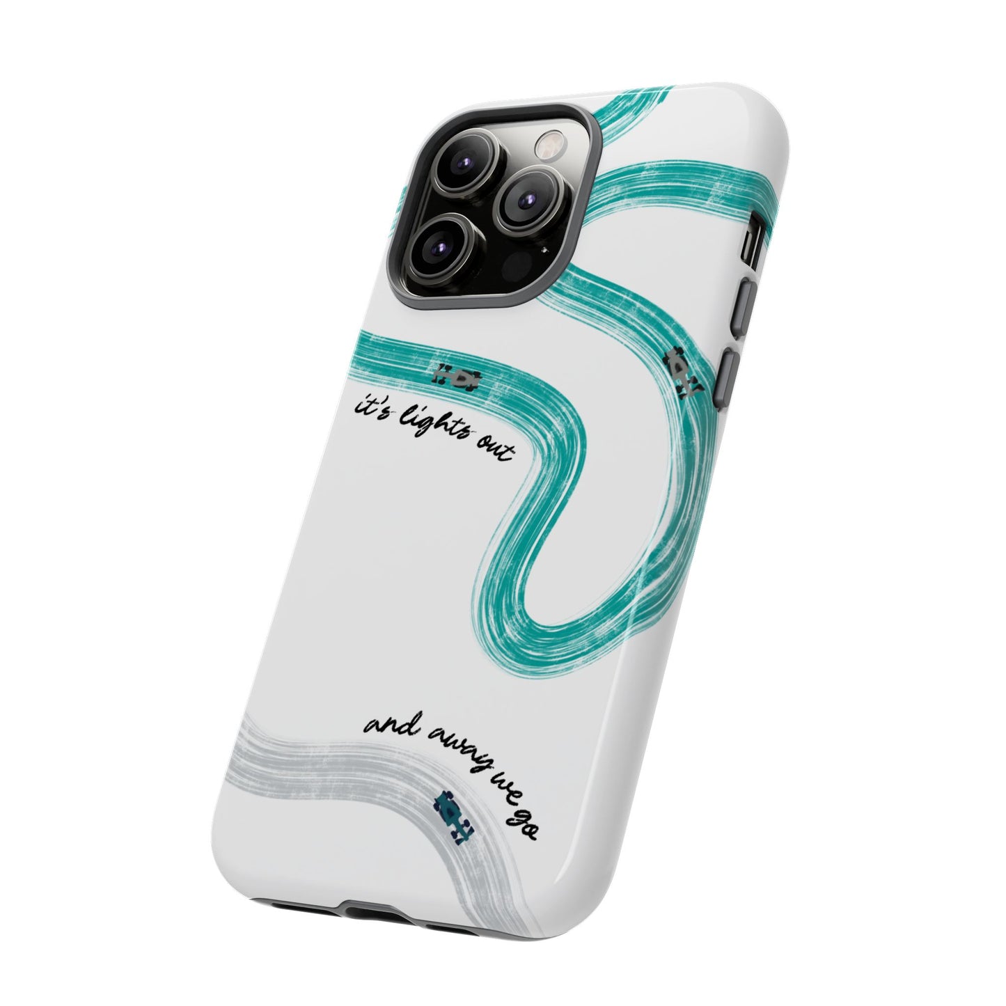 Mercedes F1 Phone Case Painted "its lights out and away we go", Trendy F1 Gift, Formula 1 Gift, Cute F1 Phone Case