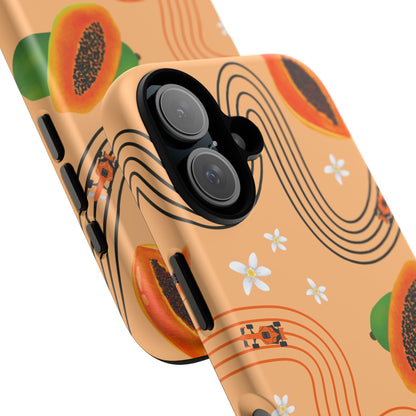 Orange F1 McLaren and Papaya Phone Case, Trendy F1 Gift, Formula 1 Gift, Cute Fruit F1 Phone Case, Unique Phone Case