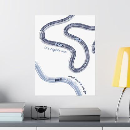 Blue F1 Matte Vertical Poster | F1 Giclée Art Print (US SIZING)