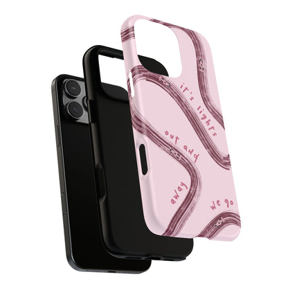 Pink Lights Out F1 Phone Case Design, Trendy F1 Gift, Formula 1 Gift, Cute F1 Phone Case, Unique Formula One Phone Case