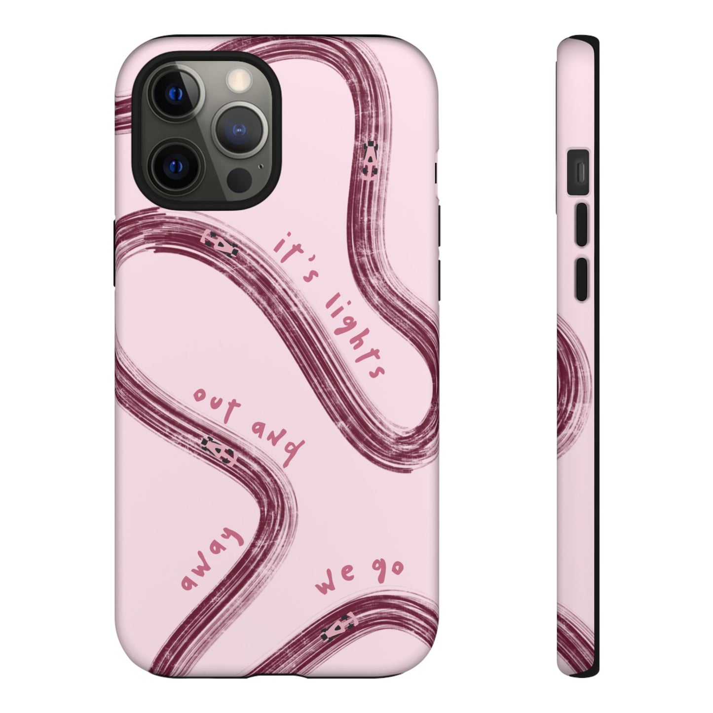 Pink Lights Out F1 Phone Case Design, Trendy F1 Gift, Formula 1 Gift, Cute F1 Phone Case, Unique Formula One Phone Case