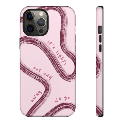 Pink Lights Out F1 Phone Case Design, Trendy F1 Gift, Formula 1 Gift, Cute F1 Phone Case, Unique Formula One Phone Case