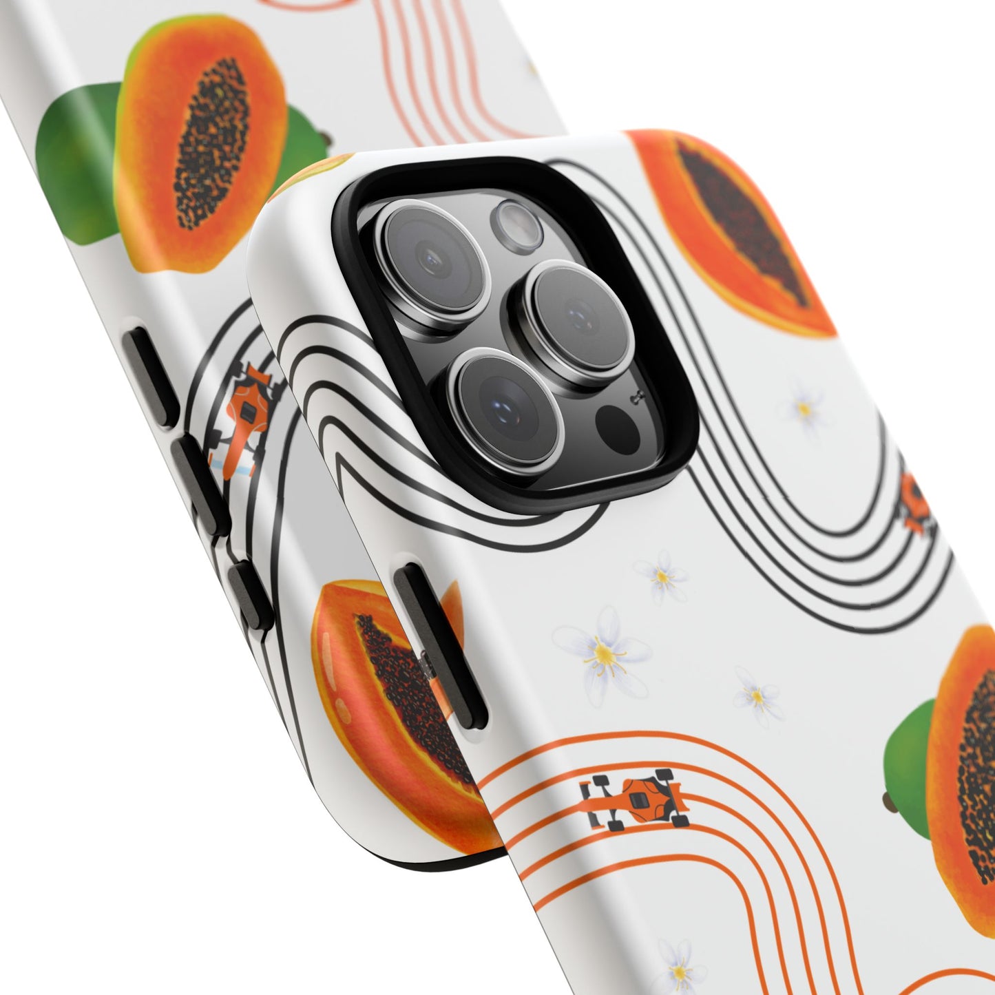 F1 McLaren and Papaya Phone Case , Trendy F1 Gift, Formula 1 Gift, Cute Fruit F1 Phone Case, Unique Phone Case