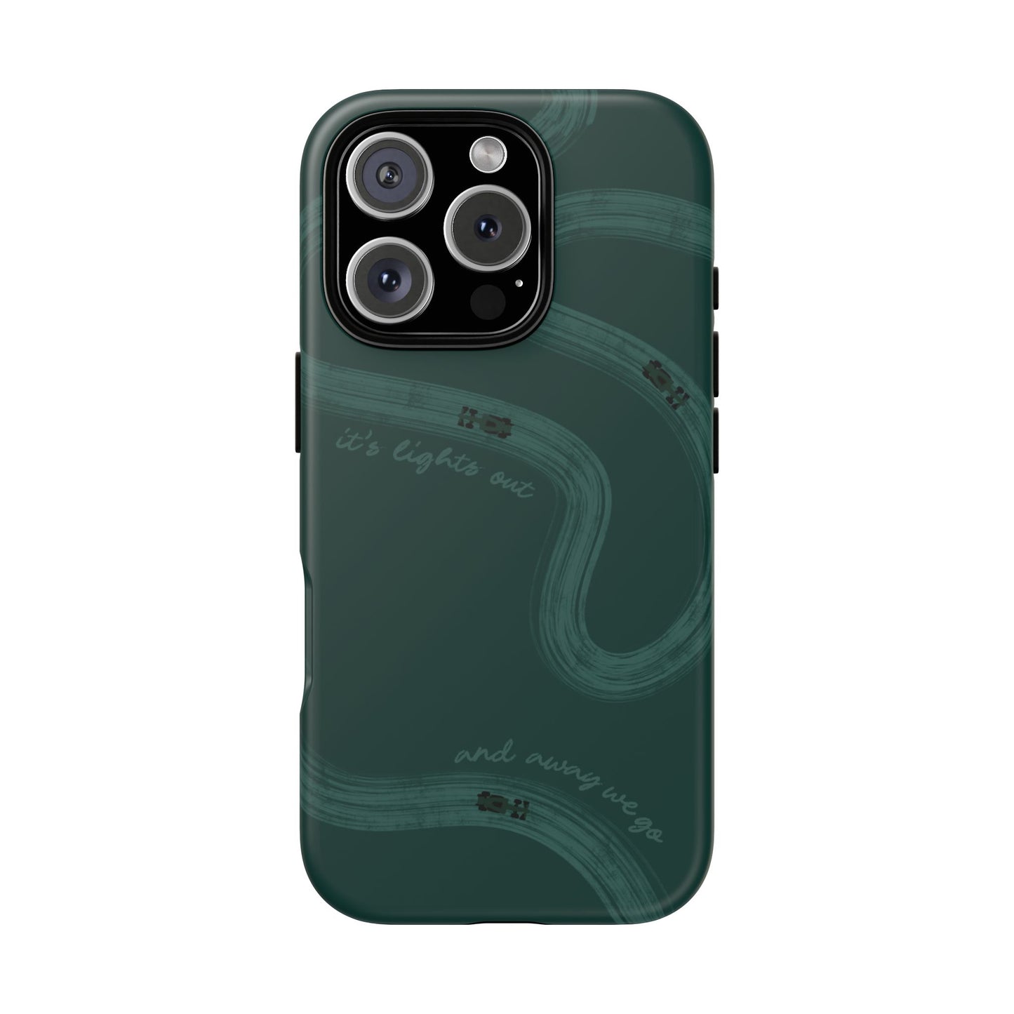 F1 Phone Case Monochrome Green Painted "its lights out and away we go", Trendy F1 Gift, Formula 1 Gift, Cute F1 Phone Case, Phone Case