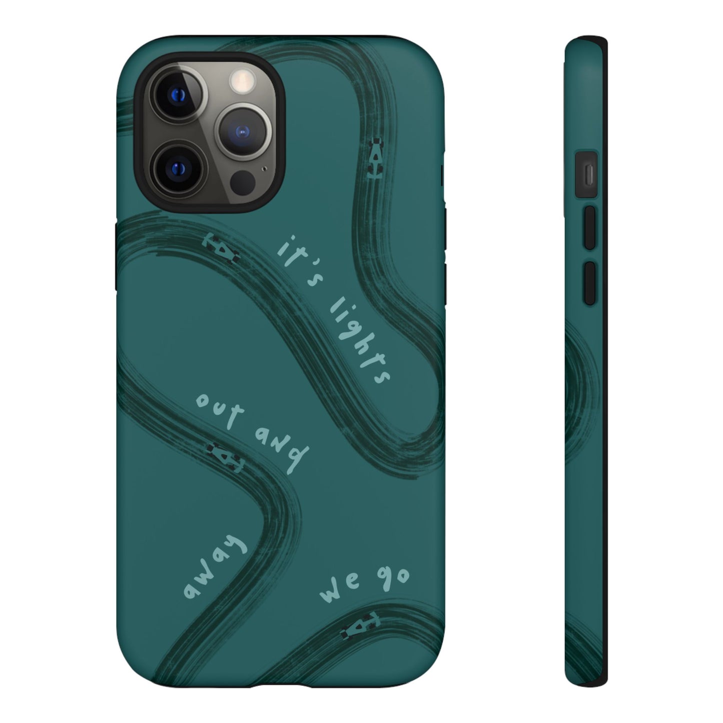 Teal Lights Out F1 Phone Case Design, Trendy F1 Gift, Formula 1 Gift, Cute F1 Phone Case, Unique Formula One Phone Case