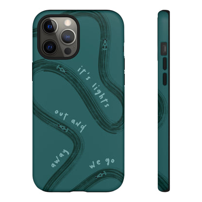 Teal Lights Out F1 Phone Case Design, Trendy F1 Gift, Formula 1 Gift, Cute F1 Phone Case, Unique Formula One Phone Case