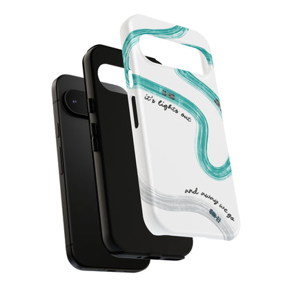 Mercedes F1 Phone Case Painted "its lights out and away we go", Trendy F1 Gift, Formula 1 Gift, Cute F1 Phone Case