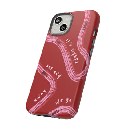 Red and Pink Lights Out F1 Phone Case Design, Trendy F1 Gift, Formula 1 Gift, Cute F1 Phone Case, Unique Formula One Phone Case