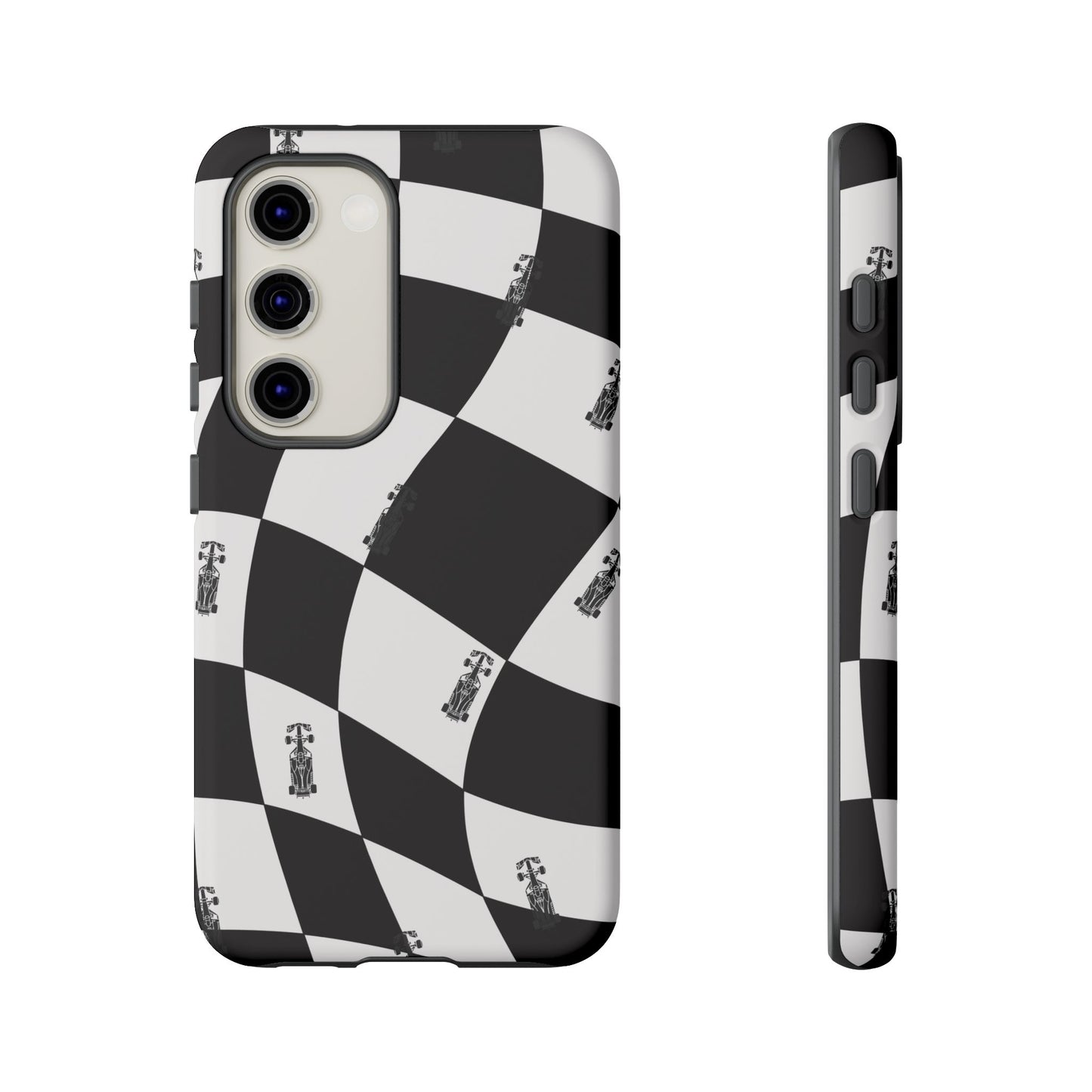 F1 Phone Case Black and White Checkered Design, Trendy F1 Gift, Formula 1 Gift, Cute F1 Phone Case, Unique Formula One Phone Case