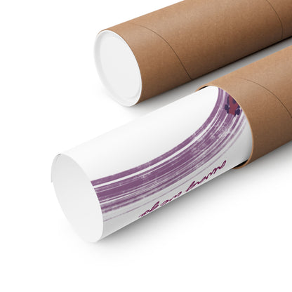 Mauve and Purple F1 Matte Horizontal Poster | US SIZING