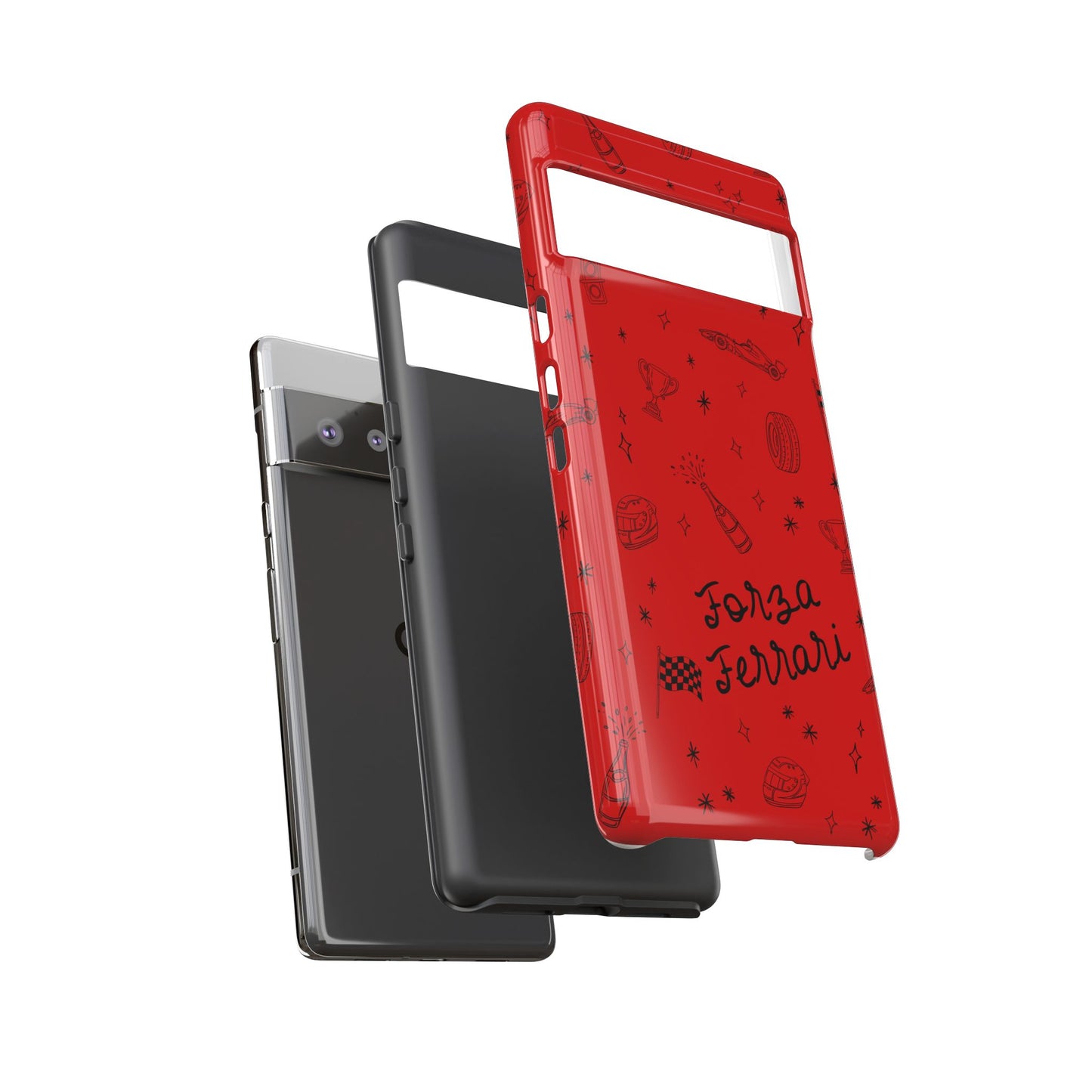 F1 Ferrari Racing Doodle "Forza Ferrari" F1 Phone Case Design