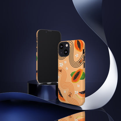 Orange F1 McLaren and Papaya Phone Case, Trendy F1 Gift, Formula 1 Gift, Cute Fruit F1 Phone Case, Unique Phone Case