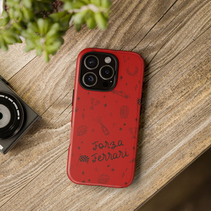 F1 Ferrari Racing Doodle "Forza Ferrari" F1 Phone Case Design