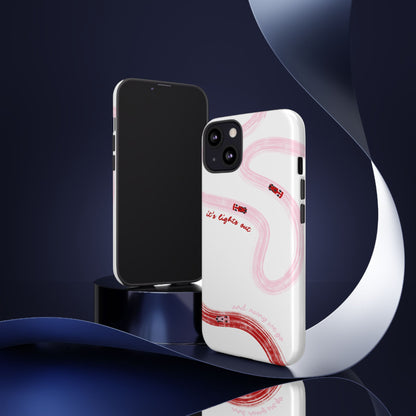 F1 Phone Case Pink and Red Painted "its lights out and away we go", Trendy F1 Gift, Formula 1 Gift, Cute F1 Phone Case, Unique Phone Case